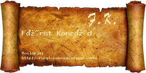 Fürst Konrád névjegykártya